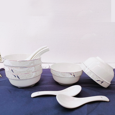 14Pcs High Quality Ceramic Soup Set