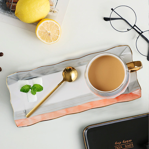 3Pcs Greyish Pink Tea Cup