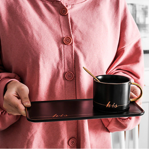 His Coffee Mug With Tray