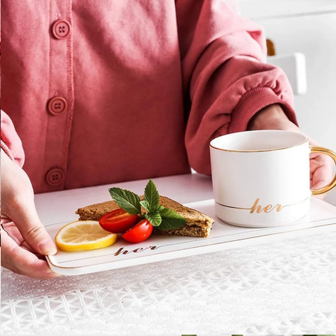 Her Coffee Mug And Tray