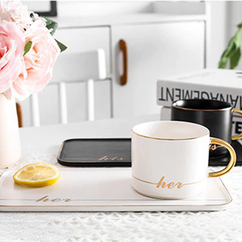 Her Coffee Mug And Tray