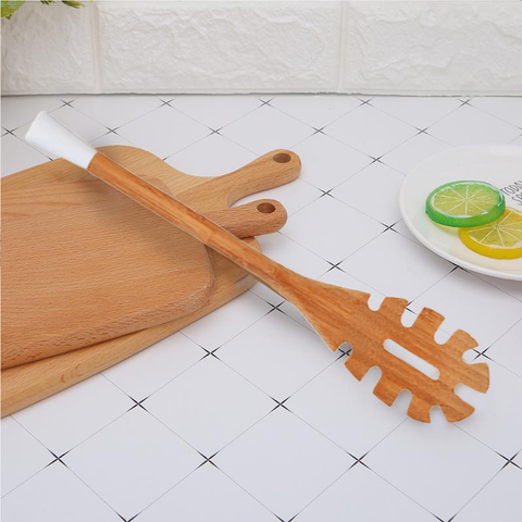 Server Spoon  Bamboo Wooden Spaghetti Tessie And Jessie