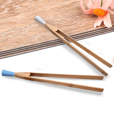Bamboo Tongs Eco Friendly Silicone Handle