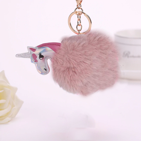 Fluffy Ball hanging Keychain-  Fabled Horse Character