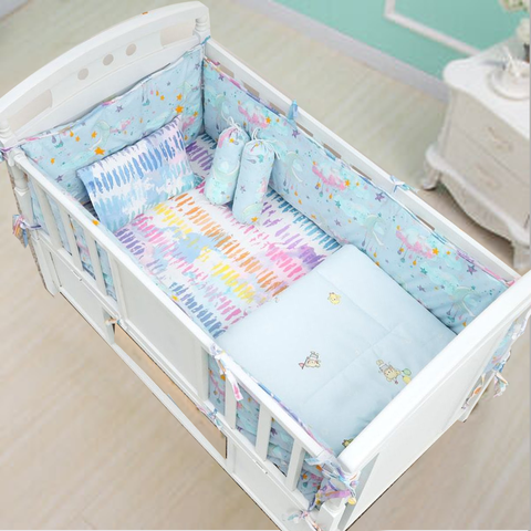 Splash Pattern Baby Cot Bedding Set Pompous Infant And Toddler