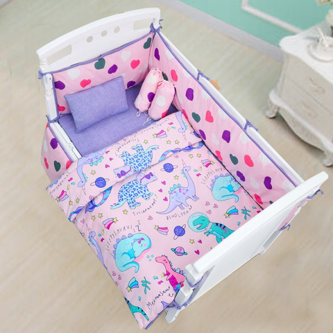 Dinosaur Theme Baby Cot Bedding Set Pompous Infant And Toddler