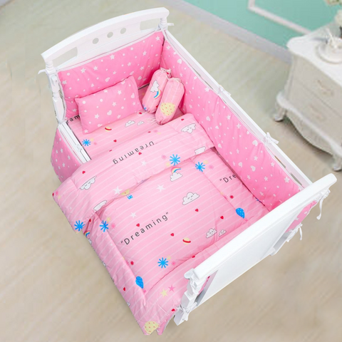 Dreaming pink  Baby Cot Bedding Set Pompous Infant And Toddler