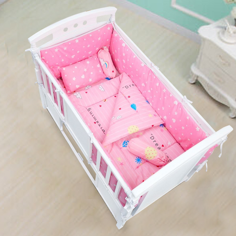 Dreaming pink  Baby Cot Bedding Set Pompous Infant And Toddler