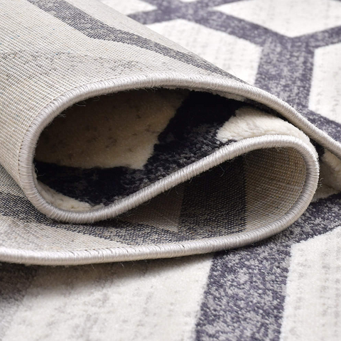 Black Mosaic Thick And Cozy Floor Rug