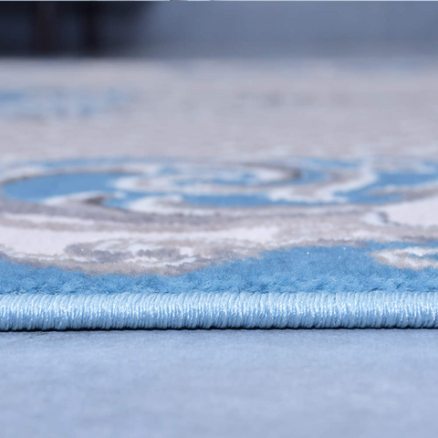Ancient Blue Thick And Cozy Floor Rug