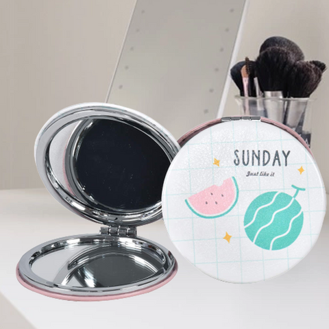 Fruits Design Folding Round Portable Pocket Mirror
