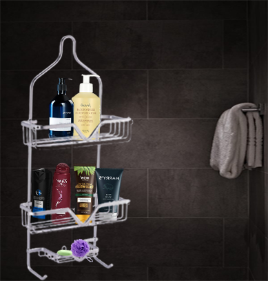 Chrome Washroom Caddy And Organizer