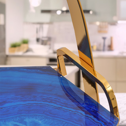 2 Tier Nordic Blue Serving Tray
