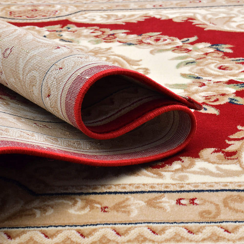 Cranberry Red Thick And Cozy Floor Rug