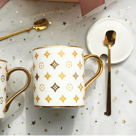 Ceramic Classic Gold Star Mug
