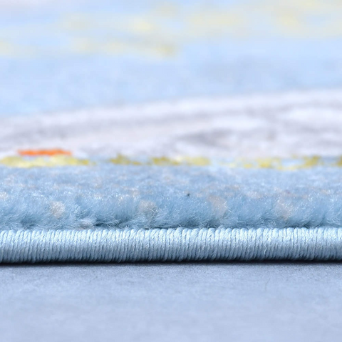 Egyptian Blue Thick And Cozy Floor Rug