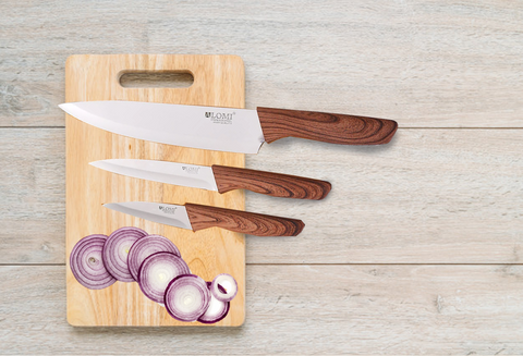 8 Pieces- Stainless steel Knife Set With Wooden Handle & Acrylic Holder