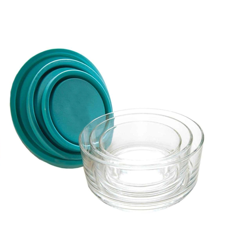3Pcs  Round Glass Bowls