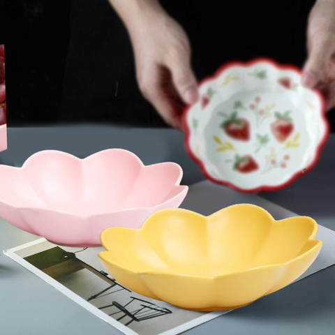 Solid Pastel Ceramic Serving Bowl