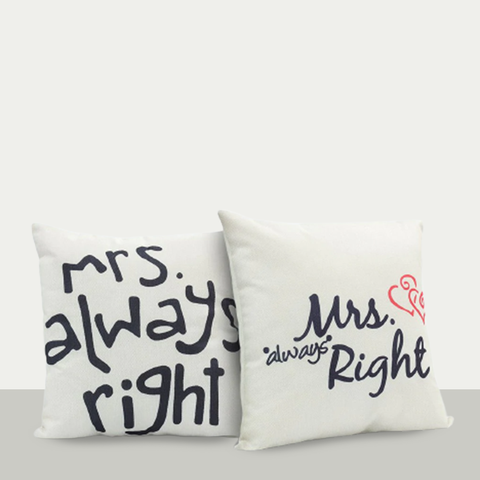 Mrs. Always Right-Prime Throw Cushion Cover