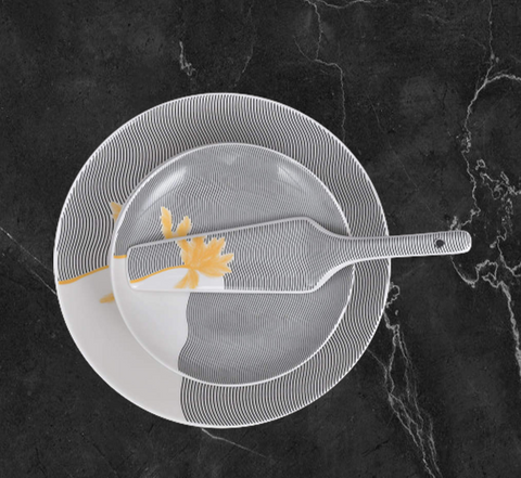 8Pcs Palm Tree Ceramic Cake Set