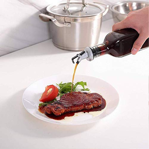 2Pcs Cooking Oil Glass Seasoning Bottle