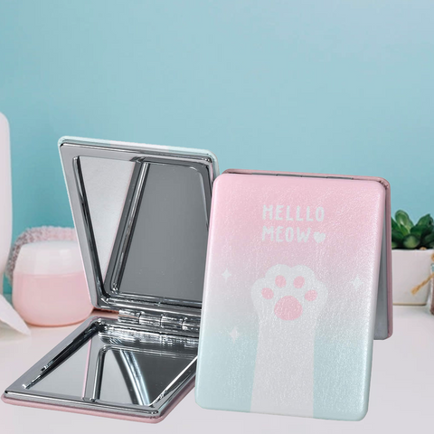 Hello Meow Folding Portable Pocket Mirror