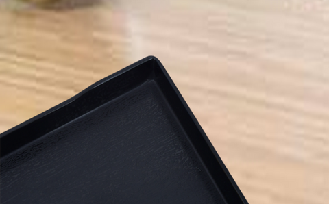 Pitch Black Melamine Tray