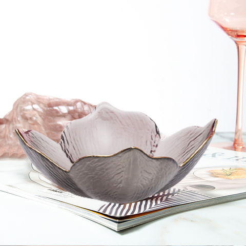 Asiatic Lily Glass Serving Bowl