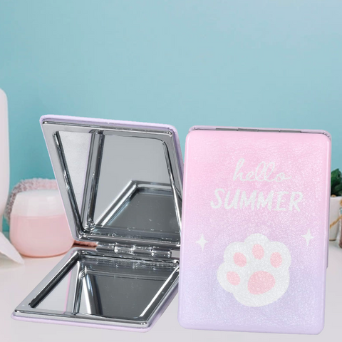 Hello Summer Folding Portable Pocket Mirror