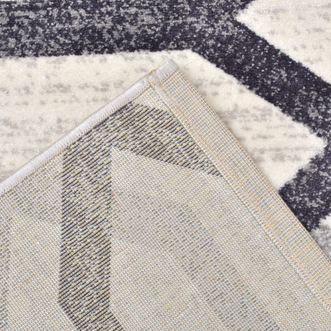 Black Mosaic Thick And Cozy Floor Rug