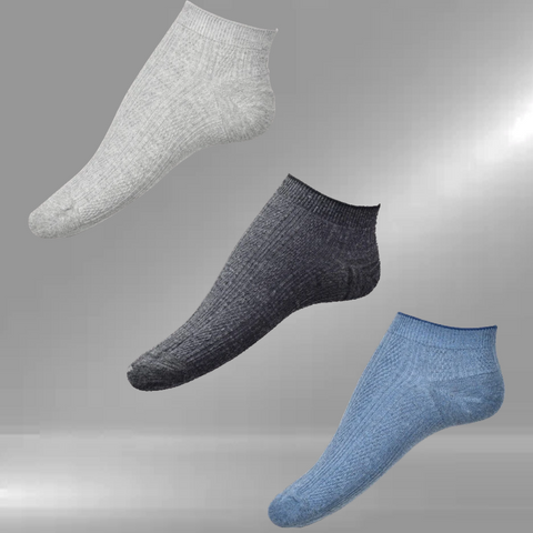 3 Packs Premium Cotton Liner Extra Cut No Show Socks