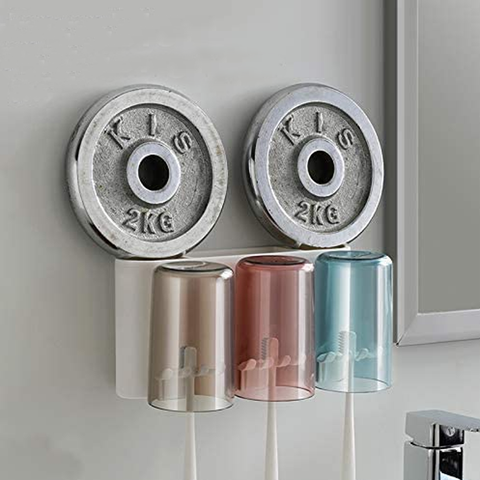 3 Section Plastic Toothbrush Caddy Korean Wall Mount Shine