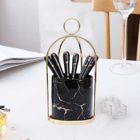 7Pcs Novel Design Cutlery With Modern Style Spoon Holder