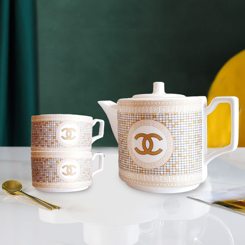 3Pcs Elegant Style Ceramic Tea Pot Set