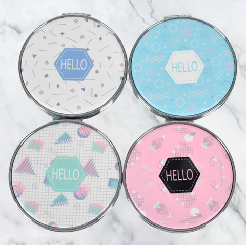 Hello Design Folding Round Portable Pocket Mirror