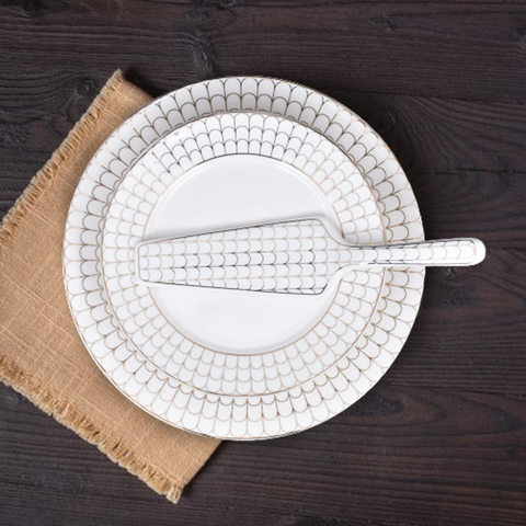 8Pcs Wedgewood Ceramic Cake Set