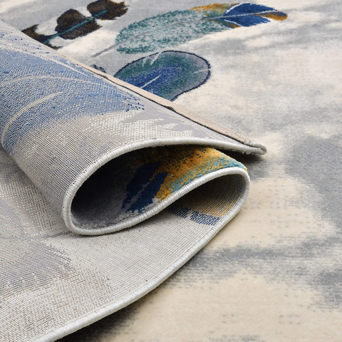 Blue Feather Thick And Cozy Floor Rug