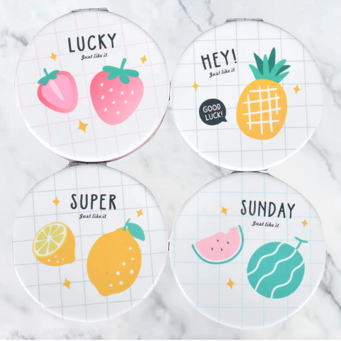 Fruits Design Folding Round Portable Pocket Mirror