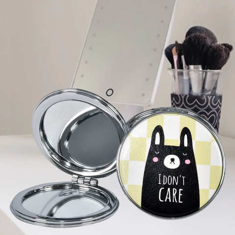 Cute Animal Design Folding Round Portable Pocket Mirror