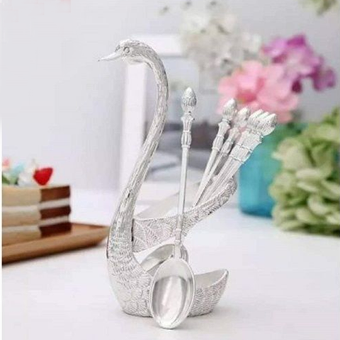 Stainless Steel Swan Folk Set