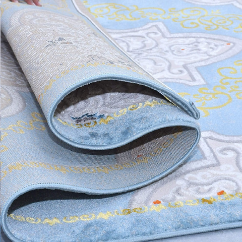 Egyptian Blue Thick And Cozy Floor Rug