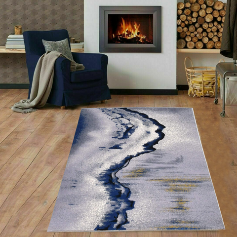 Ocean Waves Thick And Cozy Floor Rug