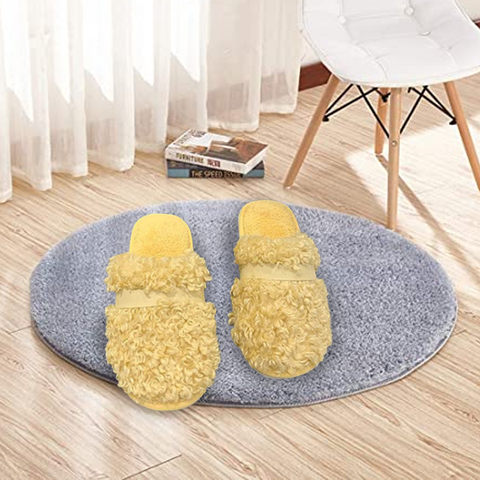 Classic Stripe Design Sherpa Slippers