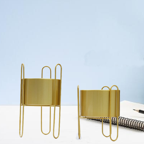 Gold Planter Flower Pot With Stand