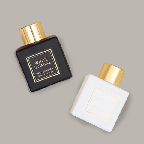 2Pcs Splendor Marble Pattern Reed Diffuser With Sticks