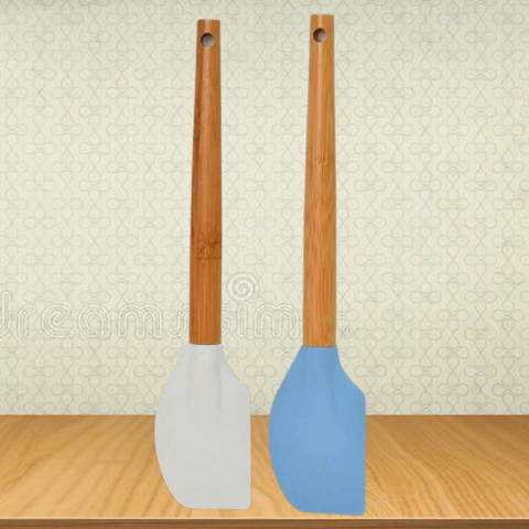 Bamboo Wood Silicone Spatula Tessie And Jessie