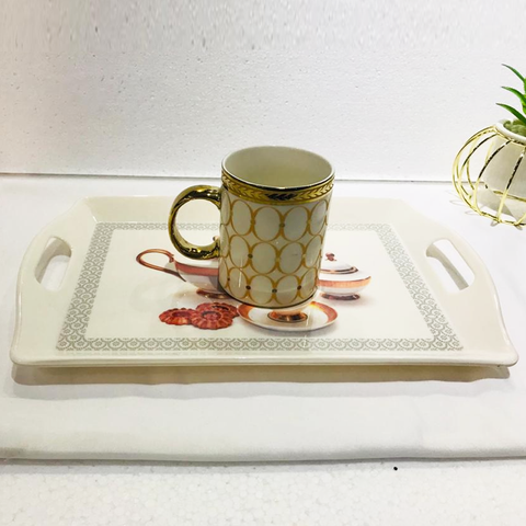2pcs Kettle Pattern Melamine Trays
