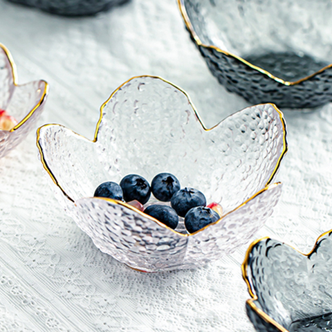 Modern Lily Glass Serving Bowl