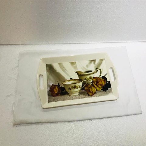 Rose Melamine Trays (Pack of 2)